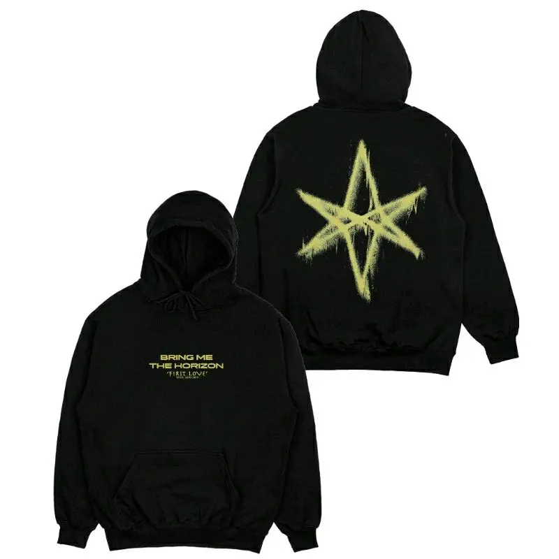 Sweater Hoodie Hitam Jumper Distro BMTH Bring Me The Horizon First Love Unisex Bahan Fleece Cotton Tebal High Tangan Panjang Pria Wanita Nyaman Sablon Keren basic lokal
