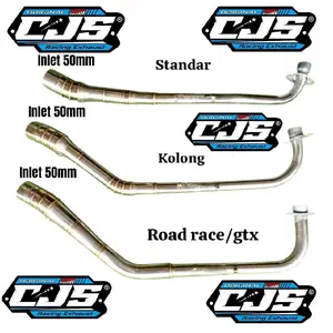 Leher knalpot pipa 28mm inlet 50mm Kolong standard GTX Supra 125 grand vega r Jupiter c70 kharisma blade revo absolute Mesin Racing