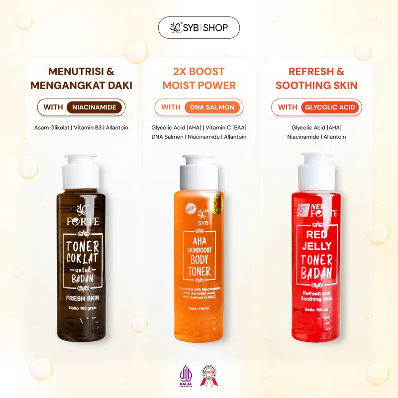 Toner Badan SYB  AHA Skinboost Body Toner 100ml - Toner Badan Angkat Daki 0
