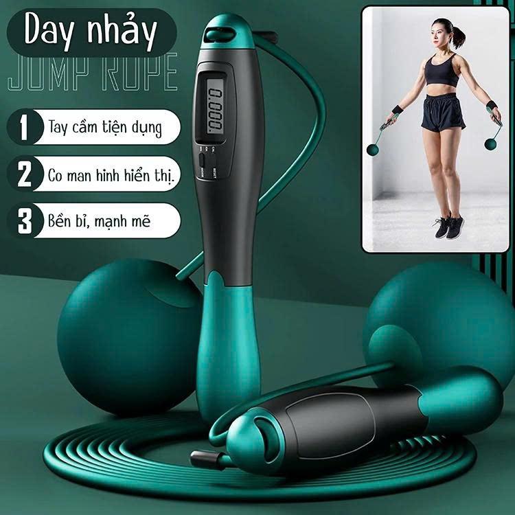 Dây nhảy thể lực đàn hồi không dây có bóng dây nhảy tập gym thể dục