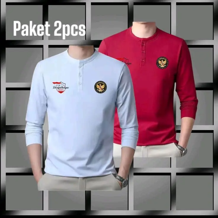 kaos lengan panjang HUT 1945 kemerdekaan republik indonesia 1945 terbaru 2025 Merah Keren Baju Distro Pria Katun Wanita Putih Nyaman 4