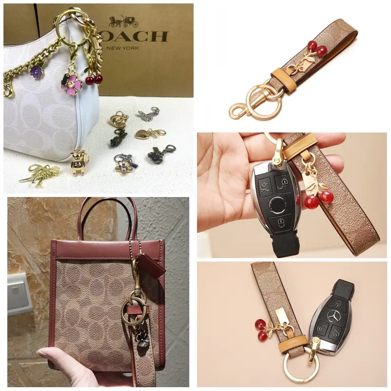 Bag charm cherry blossom tea rose Gantungan tas cherry mini Gantungan tas lucu aesthetic 5cm cherry keychain 6