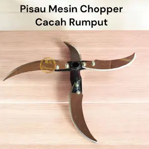 Pisau Mesin Chopper Cacah Rumput Sayur Multifungsi untuk Pakan Ternak Entok Ayam Kambing Sapi Lele dan Lain-lain dengan As 12mm
