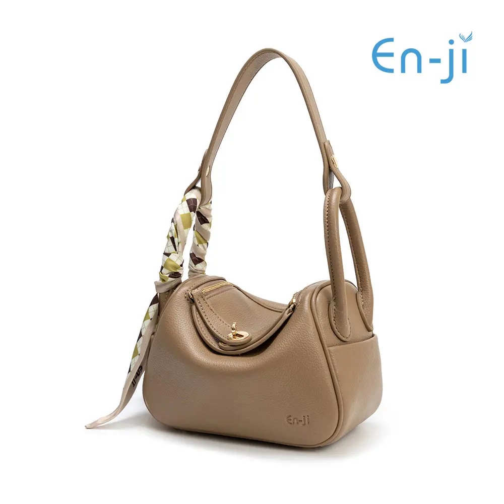 En-Ji Tas Selempang Wanita Aesthetic Naera Shoulder Bag - Khaki Slingbag