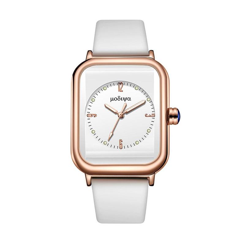 Product Introduction of Glow-in-the-dark Quartz Watch Network Red Fashion Silica Gel Square Watch 27