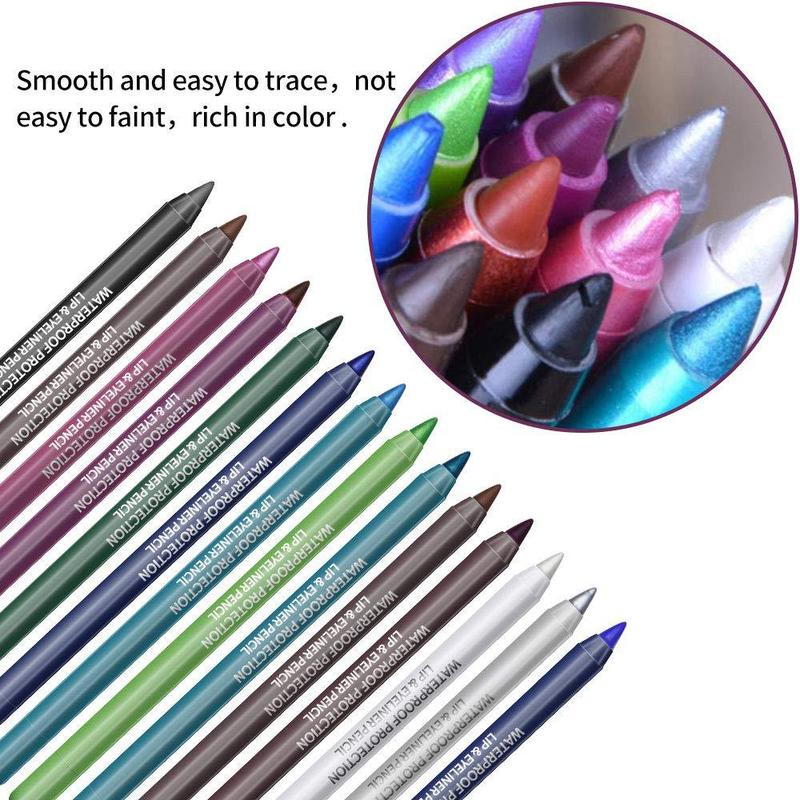 Product Introduction of 14 color color eyeliner gel pen Pearl eye shadow pen waterproof and non smudging 6
