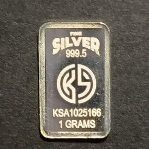 PERAK BATANGAN 1 GRAM KLASIK AURORA PERAK ASLI DENGAN NO SERI DAN BARKOT