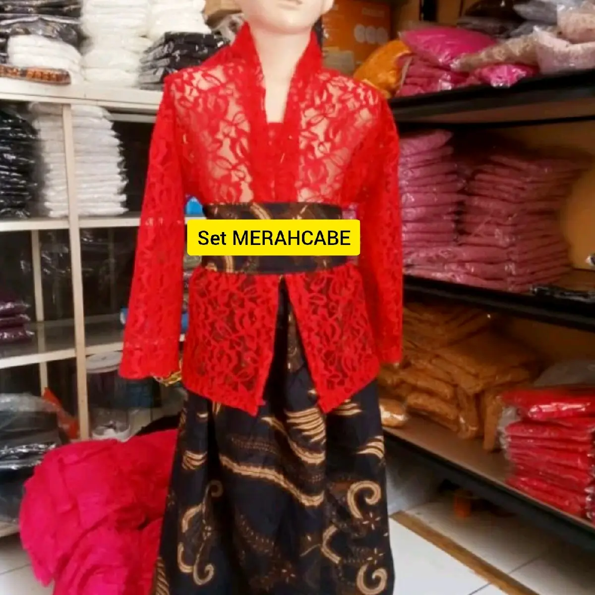 setelan kebaya kutubaru anak usia 4-8//kebaya anak bahan burkat halus //pakaian adat  jawa bali Fashion