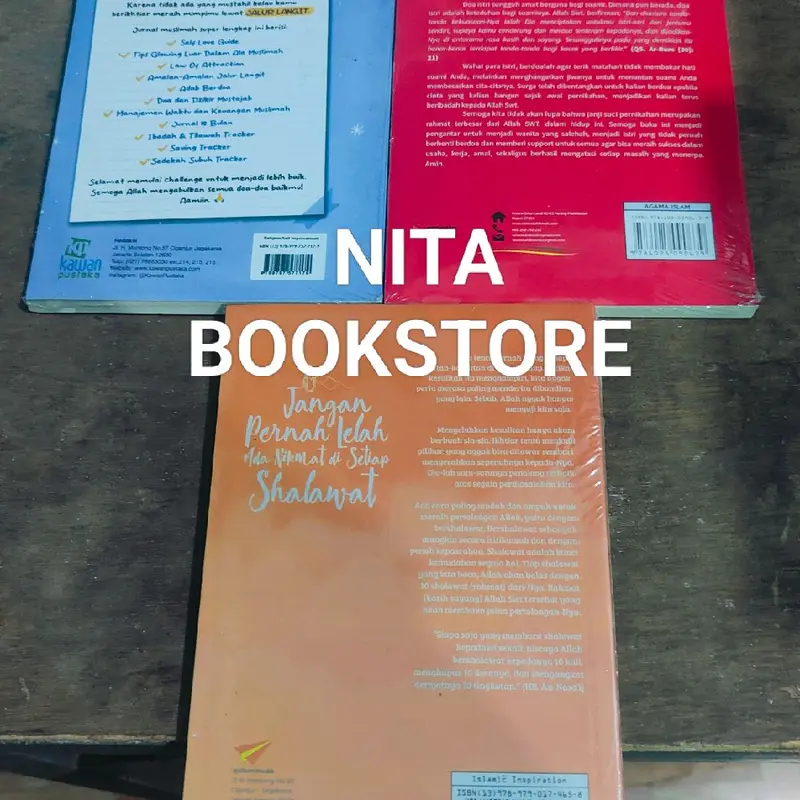 PAKET 3 BUKU KUMPULAN DOA ISTRI -THE POWER OF JALUR LANGIT-JANGAN  PERNAH LELAH ADA NIKMAT SETIAP SHALAWAT KERTAS BOOKPAPER 1