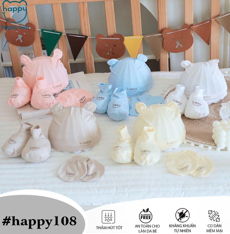 Set Bao Tay Chân Kèm Mũ Petit Mềm Mại, An Toàn cho da Bé #11