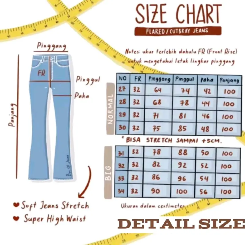 celana cutbray jeans premium warna putih 6