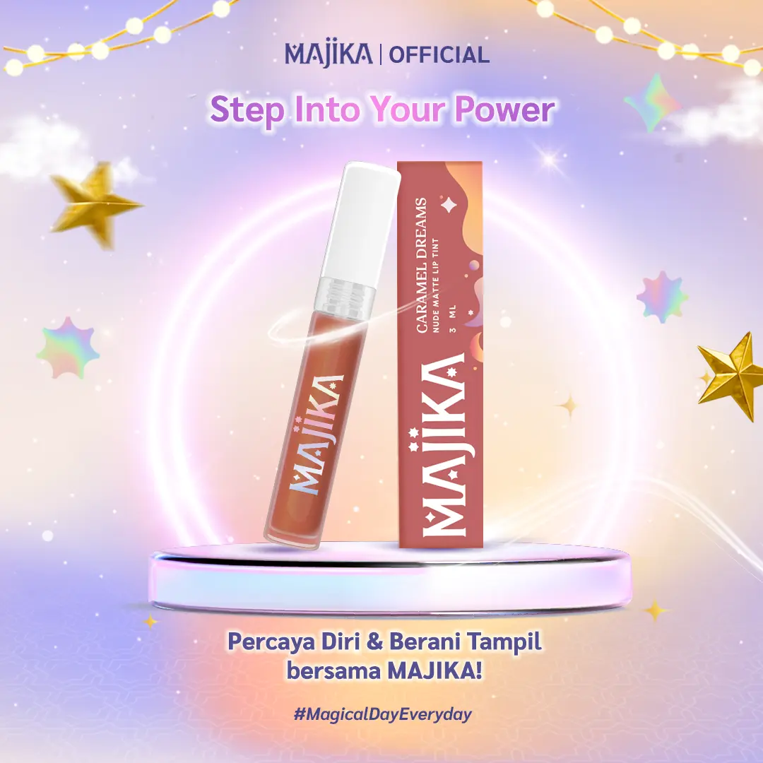MAJIKA Caramel Dreams Nude Matte Lip Tint | 3 ML | Tahan Lama | Transferproof