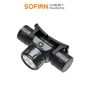 Sofirn HS21 EDC Lampu Kepala 2000lm Baterai 18650 3000mAh Dapat Diisi Ulang USB C Senter Cahaya Merah dan Putih Lampu Kepala SFT40 yang Kuat, Dengan Saklar Inframerah Lampu Kepala Portabel Penerangan Luar Ruangan