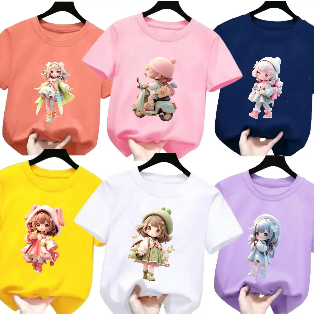 paket 6 pcs kaos anak perempuan ideal usia 2-10 tahun kaos anak cewek gambar lucu motif terbaru sangat cocok buat anak perempuan
