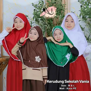 Kerudung Anak Sekolah SD VANIA Size M,L Nayla Hija'b