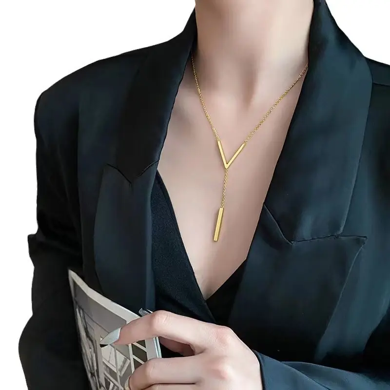 Vòng Cổ Thép Titan, Phụ Kiện Cao Cấp, Sản Phẩm Mới, Mặt Dây Chuyền Sang Trọng Giá Cả Phải Chăng, Thiết Kế Độc Đáo Dây Chuyền Xương Đòn, Phong Cách Nổi Tiếng Trên Internet, Vòng Cổ Tua Rua, Phụ Kiện Hoa Nữ Trang Sức 2