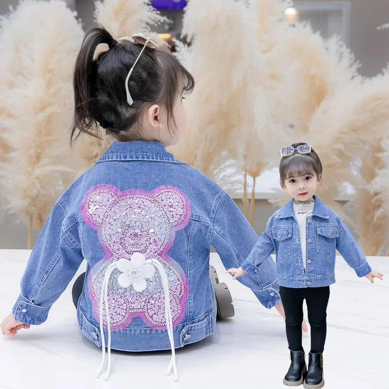 JAKET JEANS ANAK - JAKET KEKINIAN ANAK CEWEK OUTER JEANS CROP ANAK PEREMPUAN JAKET ANAK REMAJA TANGGUNG 0
