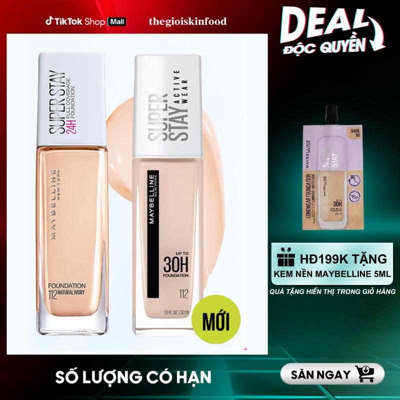 Kem Nền Trang Điểm Che Phủ Tự Nhiên Maybelline Super Stay Foundation New York 30ml Mỹ Phẩm Nữ Women Cosmetic