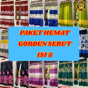 Paket Hemat Gorden Serut Isi 5 Bahan Katun Disperse 100x200 cm untuk Jendela dan Pintu Model Pony Serut Paket Hemat Gorden Serut Isi 5 Bahan Katun Disperse 100x200 cm untuk Jendela dan Pintu Model Pony Serut