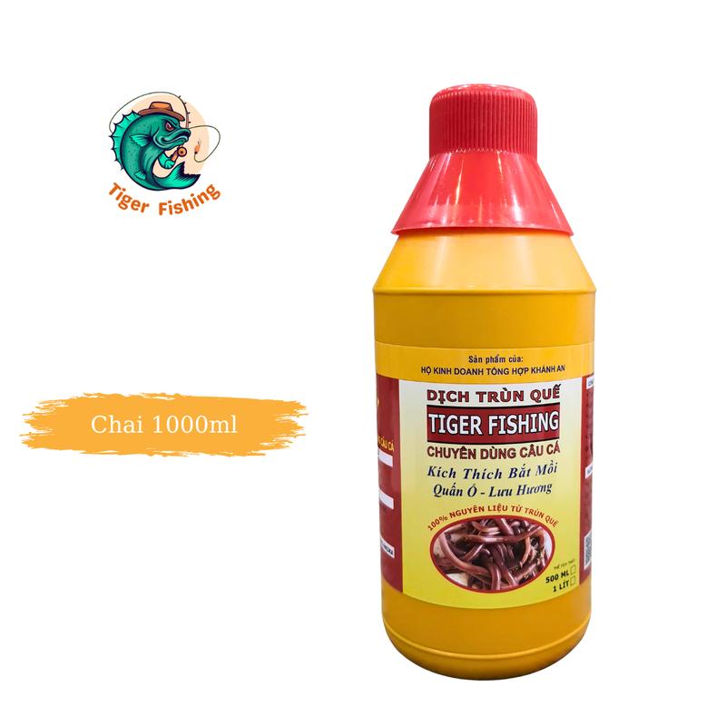 Tiger Fishing Dịch Trùn Quế Dùng Câu Cá Tra Chai 1 Lit Hữu Cơ An Toàn Hiệu Quả Kích Bắt Mồi Chất Dinh Dưỡng Tăng Cường Sinh Trưởng