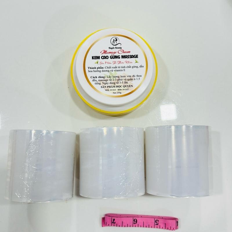   Combo 1 Kem 250g và 3 Cuộn 7cm   Kem Cao Gừng Và Thước Huyền Beauty 