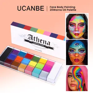 UCANBE Original Athena Face & Body Painting Oil Palette 20 Warna  Professional Makeup Art