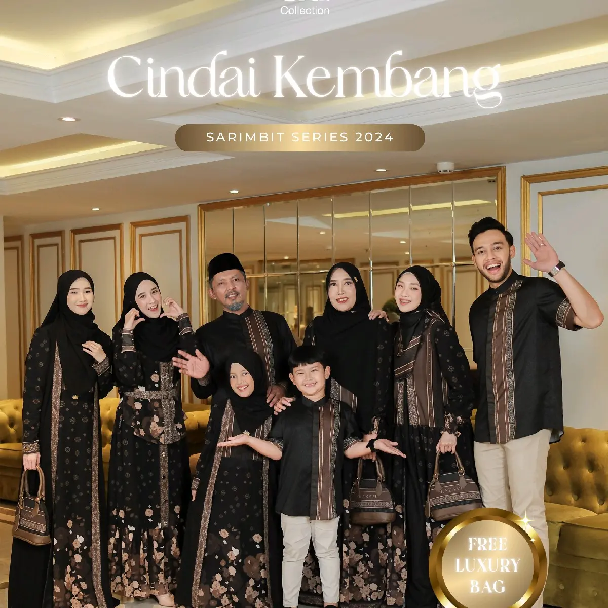 Denaf.outfit | Sarimbit Cindai Kembang Kazami Store - Free bag