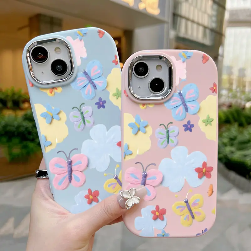 Casing Hp Untuk OPPO A18 A38 A2x Case Pola kupu-kupu bunga Kasing Kesing Silikon Softcase lemak Dwen Cesing 3