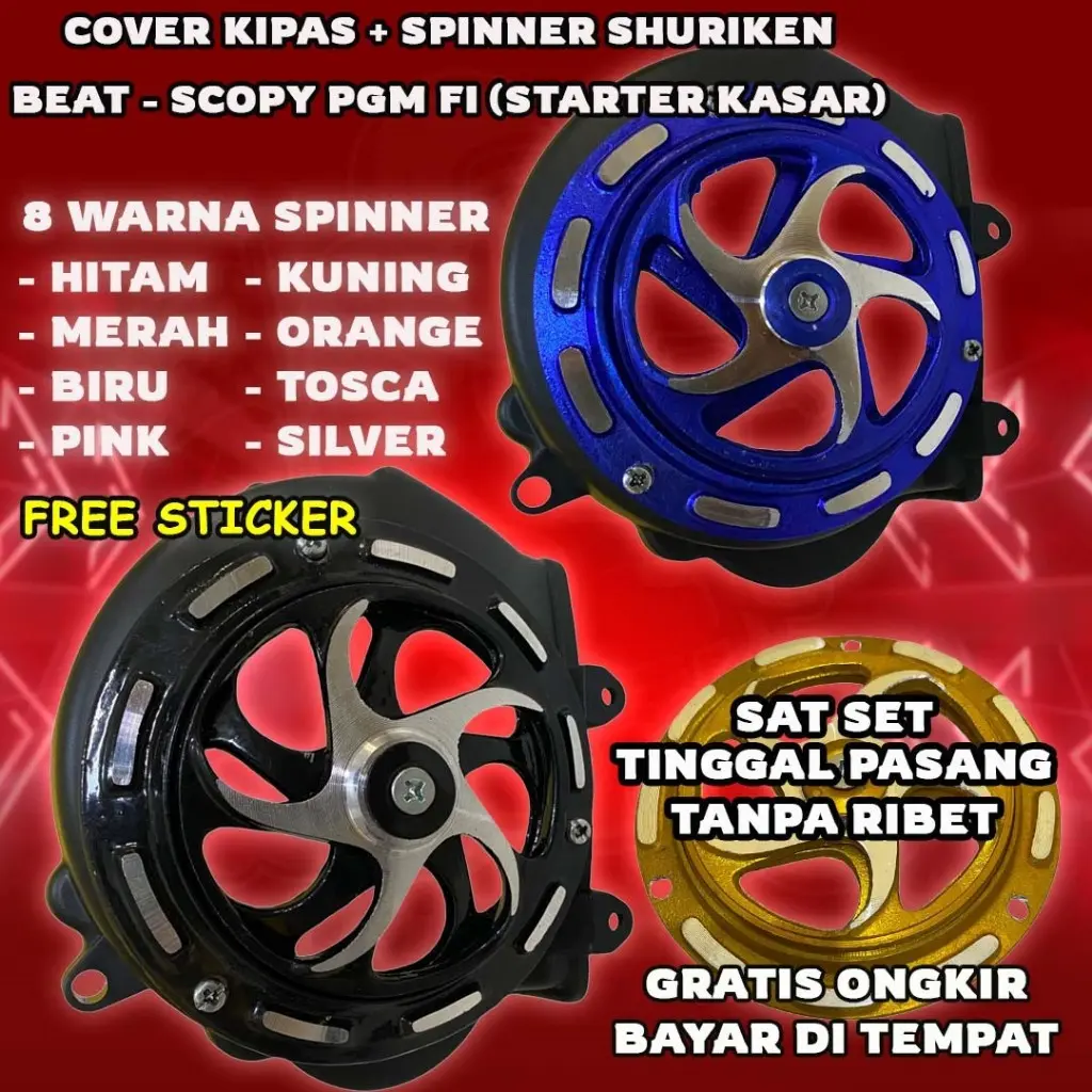 SPINNER BEAT PGM FI TUTUP FILTER SPINER SHURIKEN BEAT PGM FI SPINNER SCOOPY PGM FI TUTUP KIPAS BEAT STARTER KASAR TUTUP  KIPAS SCOOPY STARTER KASAR TUTUP KIPAS SPINNER BEAT TUTUP KIPAS SPINNER SCOOPY