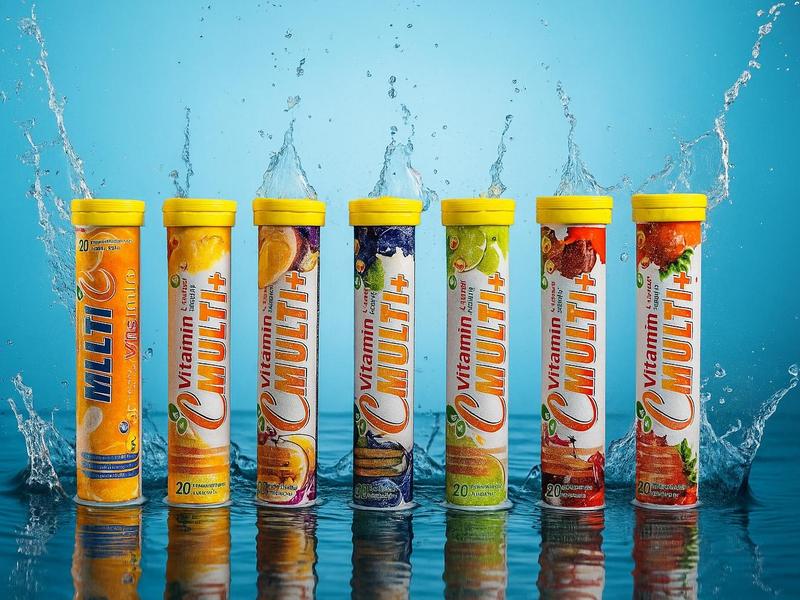  Combo 7 tuýp C sủi Đủ vị Multivitamin C+ bổ sung vitamin tăng đề kháng - Tuýp 20 Viên 