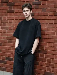 Baju Kaos Pria Polos Tanpa Logo Desain Polos Murni Bahan Lembut Adem Tebal 260g