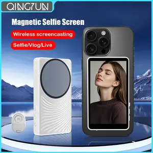 New Magnetic Phone Selfie Monitor Screen 4“ HD Display Rear Camera Selfie Vlog Live Stream for iPhone Android phone