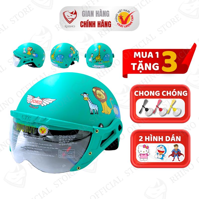 [CHÍNH HÃNG] Mũ Bảo Hiểm ĐỨC HUY Cho Bé | Siêu Nhẹ Siêu Bền Có Kính Chống Bụi Cho Bé 1-12 Tuổi TECK Xanh Lơ