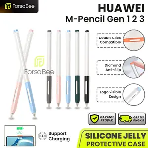 FORSABEE - Jelly Case untuk Huawe MPencil M Pencil Gen Generasi 1 2 3 1st 2nd 3rd Generation Soft Casing Cover Sarung Kesing Softcase Silikon Silicone Pelindung Pensil Tablet Warna Lucu Cute Aesthetic Estetik Matepad 12X Pro 12.2 13.2 11.5 11.5S SE 11