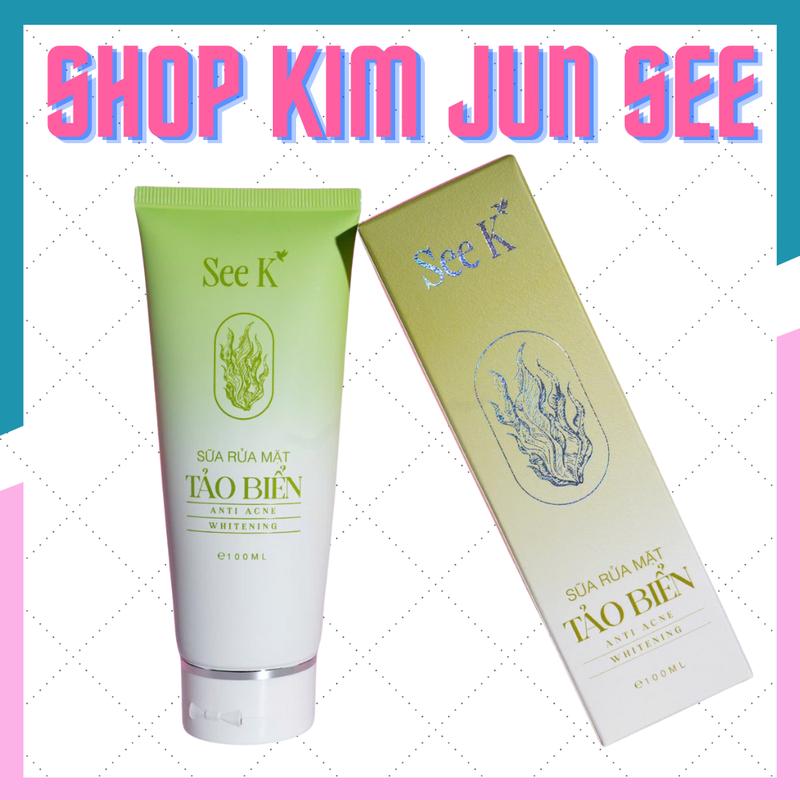 SEE K - SỮA RỬA MẶT TẢO BIỂN 100ML MẪU MỚI SẠCH DA SÁNG MỊN HỖ TRỢ NGỪA MỤN Skincare Dưỡng Da Nữ Women Dưỡng Ẩm Da