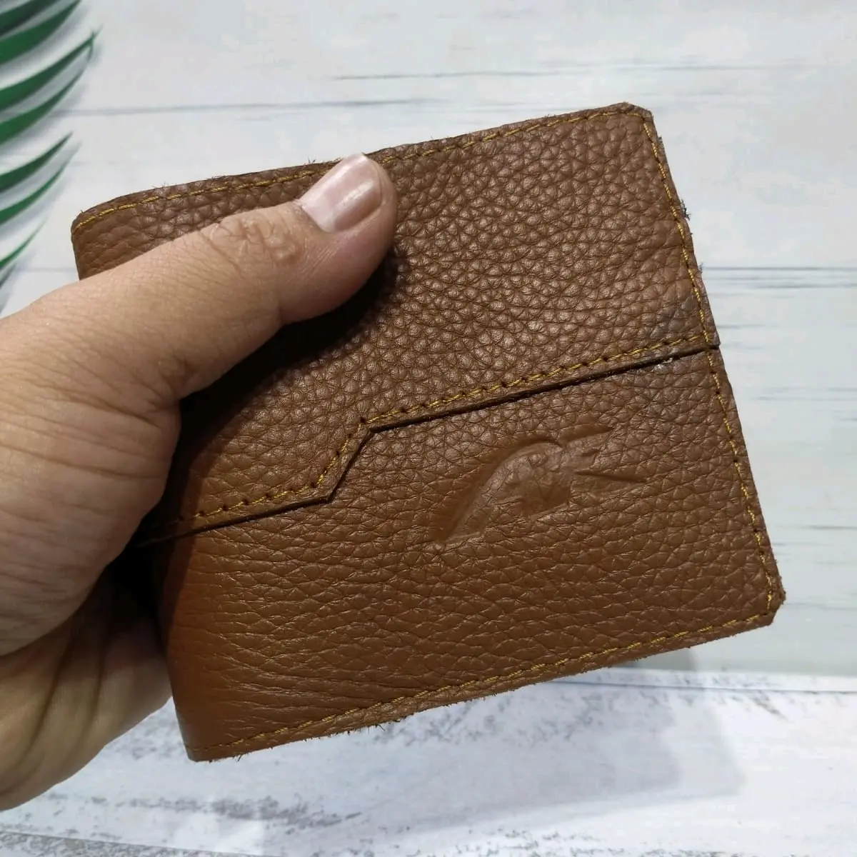 Dompet Pria Lipat Dua Bahan Kulit Haga Murah