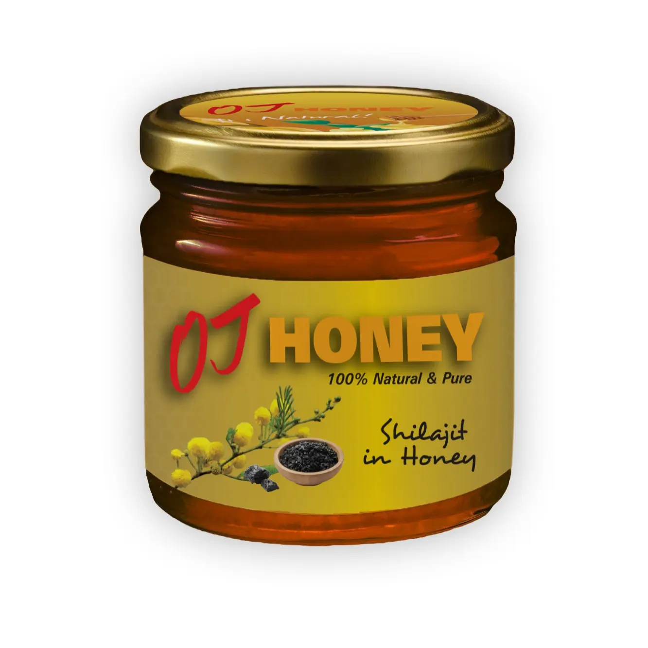 OJ Organic Shilajit Honey - Pure Himalayan Resin for Immune Support & Vitality - Flavor, Sweet