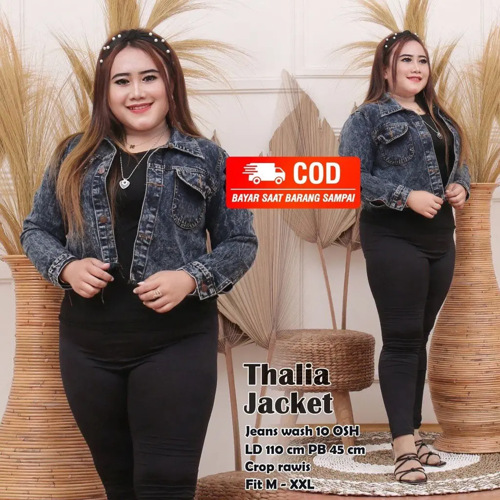 JAKET CROP JEANS OVERSIZE JUMBO WANITA JAKET DENIM CEWEK MURAH TERBARU JAKET IMPORT
