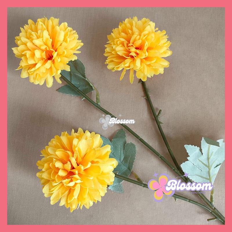 Artificial Flower Snow Pompom Bunga Palsu Plastik Hias Dekorasi Pesta Bouquet Buket Kantor Rumah 6