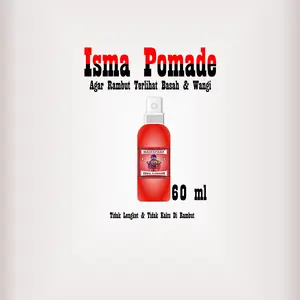 Hair Spray Pomade ISMA dengan Minyak Lidah Buaya dan VCO untuk Pria - Bebas Silikon 60ml - Mousse Kelapa Zaitun