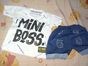 Product Review of Set Anak Bayi 0-12bulan Mini Boss Keren Halus Katun 100% SNI Bayi Baru lahir Cowok Katun Nyaman Denim Parsel from “**s T**s ♉** 0