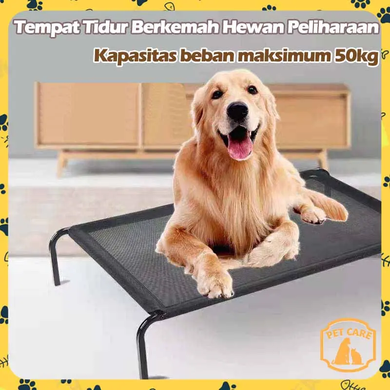 Pet bed anti-skin disease frame besi bed hewan peliharaan tempat tidur anjing tinggi ukuran besar mata pendingin bisa bernapas