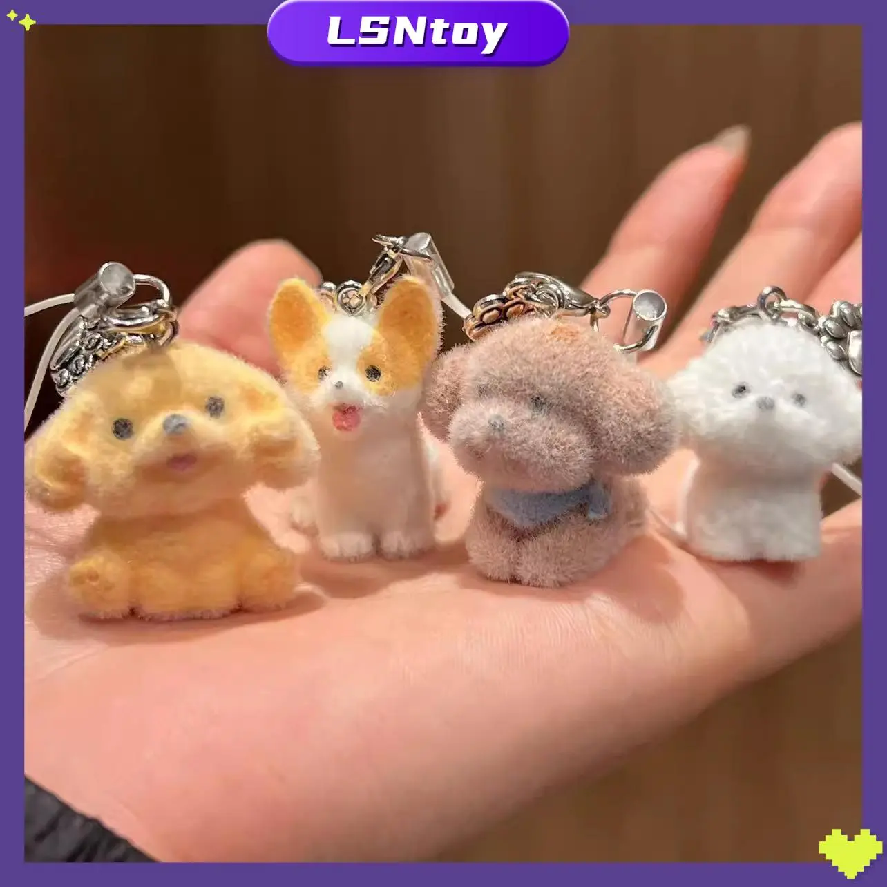 LSNtoy-Móc khóa chó resin 3D siêu dễ thương - Phụ kiện điện thoại & túi xách - Quà tặng handmade ý nghĩa