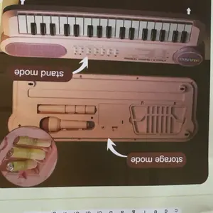 QQbaby Mainan Anak Piano Elektronik 37 Keys / Keyboard Electronic 37 Keys Lengkap Mic Dan Charger