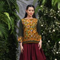 Gambar NONA RARA - Rembulan Encim T4309, Baju kerja batik blouse wanita modern - S dari Nona Rara Batik Kota Administrasi Jakarta Timur 1 Tokopedia