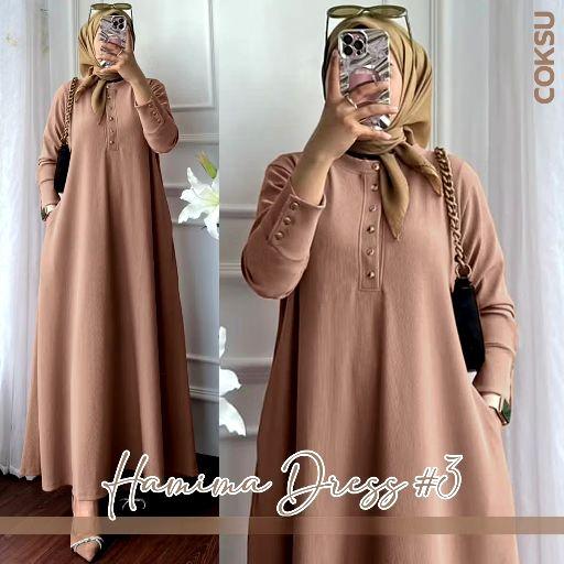 Product Introduction of Terlaris Dress wanita terbaru, Himama dress knit,Dress knit inara kancing gold premium,Gamis Wanita Muslim Dewasa Mewah Pesta Kondangan Gaun Lebaran Simple Nyaman Cantik Formal Panjang 6