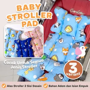Alas Stroler Bayi Motif Lucu - Katun Baby Stroller Pad