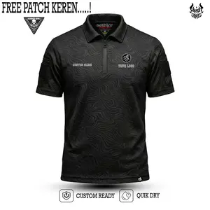 SoldierApparel Kaos Wangki Zipper Ghost Ops Series Bahan Dryfit Embos Custom Logo Tulisan Sablon Tacticaluniform Kaoscustomnama Polo Ziper Tactical Embos Premium