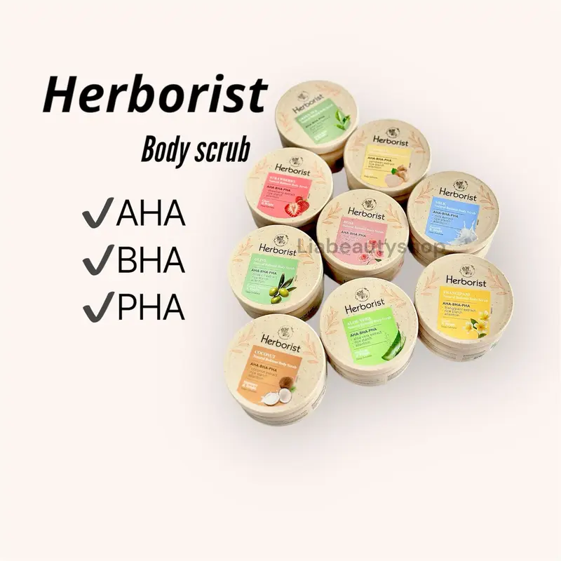 Lulur Herborist all varian 100g Mencerahkan kulit NEW! Herborist Natural Balinese Body Scrub Pha Exfoliating Mandi Tubuh Niacinamide Pencerah Perawatan Glycolic Kotoran 0
