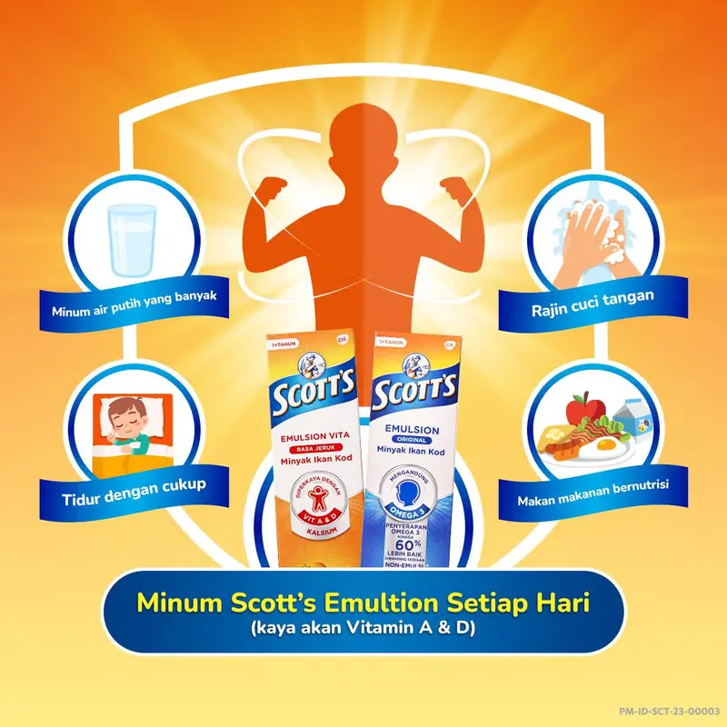 Scott's Emulsion Vita Rasa Jeruk dengan Vitamin A dan D + Kalsium 400ml 4